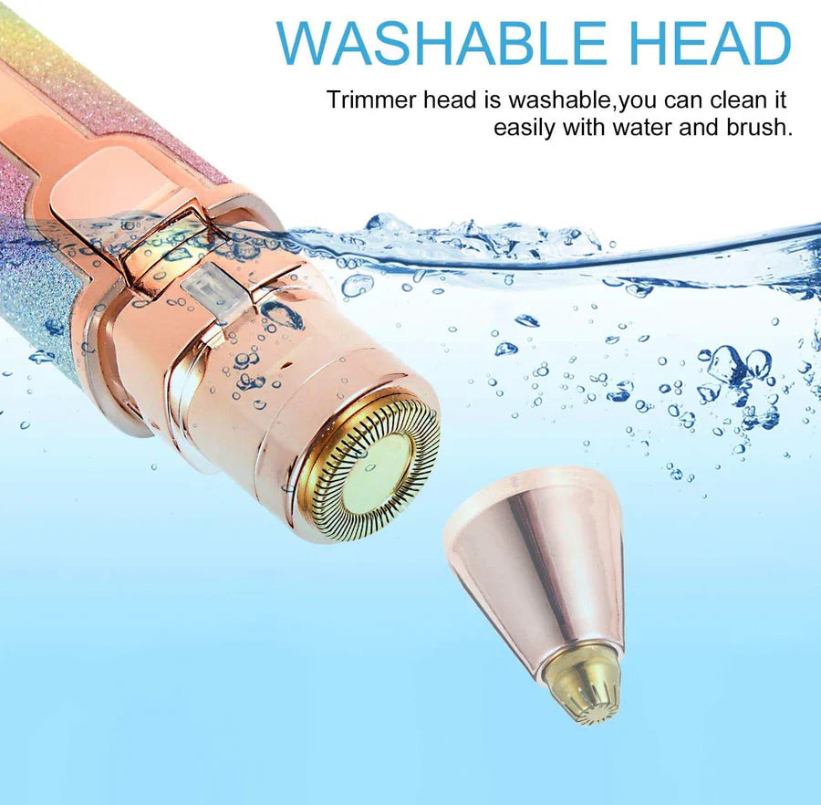 Original Facial Beauty - 2 In 1 Rechargeable Electric Eyebrow Trimmer + Body Facial