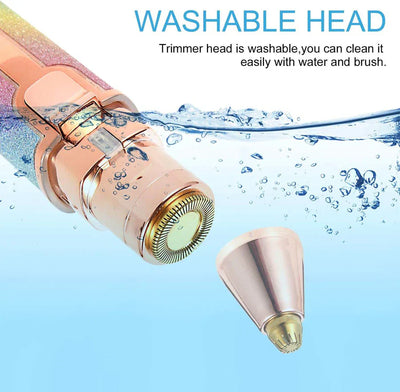 Original Facial Beauty - 2 In 1 Rechargeable Electric Eyebrow Trimmer + Body Facial