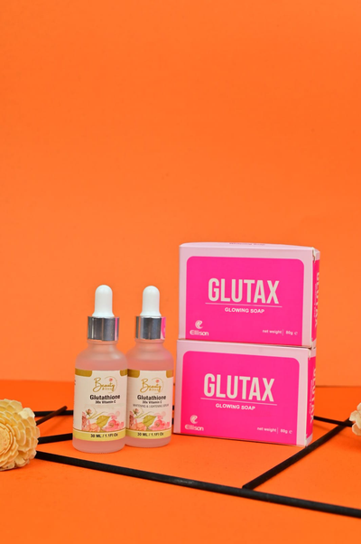 Pack Of 4 Deal Glutathione serum 30x Vitamin C 30ML  2 serum + 2 Free Soap